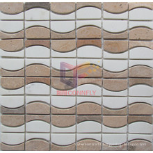 Floor Used Stone Mosaic Tiles in Wave Shape Classic Style (CFS1155)